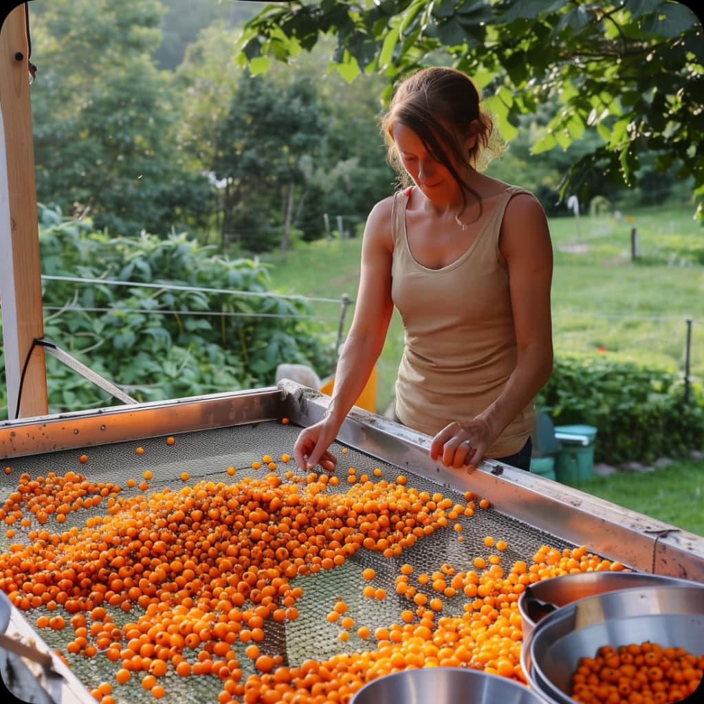 Harvesting the fruit
